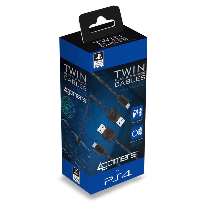 4Gamers Twin Play & Charge Cables (2 x 2m) 4G-C10