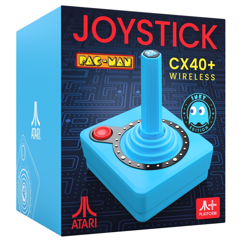 Atari CX40+ Wireless Joystick – Pac Man – Inky Edition