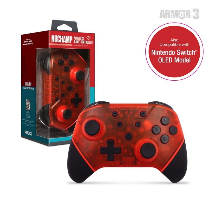 “NuChamp” Wireless Game Controller For Switch/Switch Lite (Ruby Red) – Nintendo Switch
