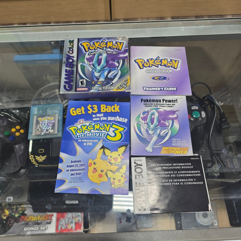 Pokmon Crystal (New Battery) (CIB) (Good Condition) Nintendo Gameboy